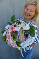 Abella, subtelny wianek na drzwi, śr.30cm  