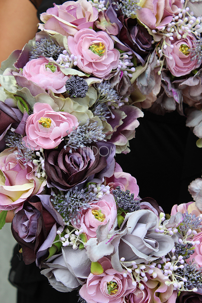 Pastelowa Nostalgia New, elegancki wianek, śr.41cm