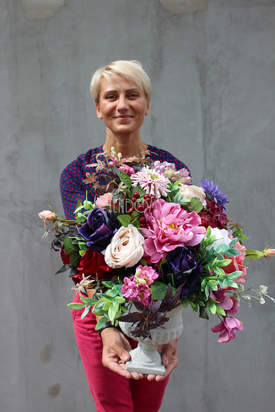 kompozycja kwiatowa / bukiet England nr6, wys.50cm,śr.36cm