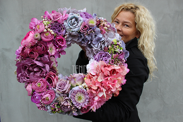 Bogactwo Natury duży, dekoracyjny wianek na drzwi, śr.44cm 