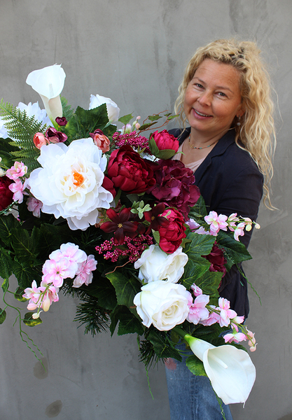 Hellada wiązanka / dekoracja nagrobna, wym.80cm 