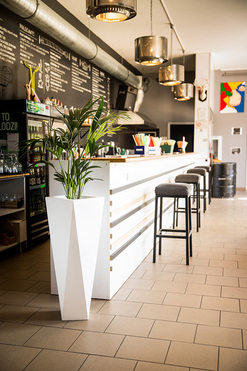 Rossa donica biel z wewnętrzną półką 45x90cm