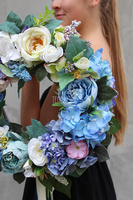 cudowny wianek na drzwi Blue Moon, śr.42cm 