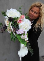 dekoracja / wiązanka nagrobna / bukiet Selena, wym.60cm