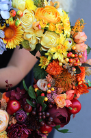 Jesienne Marzenie, radosny tęczowy wianek, śr.45cm 