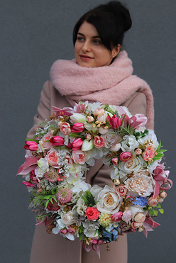 barwny wianek na drzwi Korello, śr.45cm 