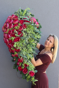 dekoracja / wiązanka nagrobna, Luiza, dł.130cm