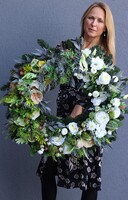 duży wieniec nagrobny, Regulario, śr.66cm 