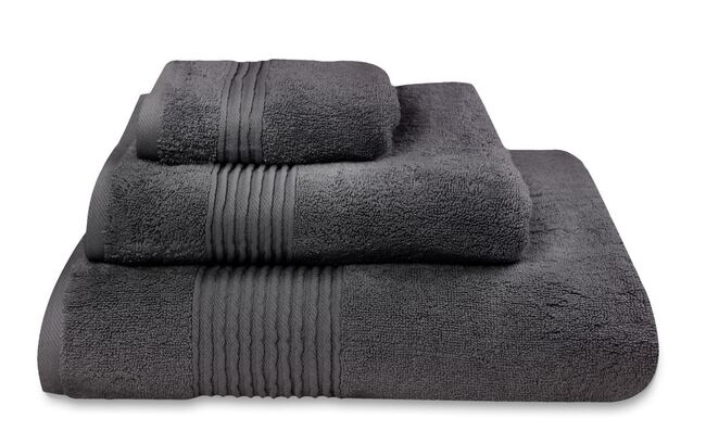 bawełniany ręcznik Basic, kolor czarny, wym.50x100cm
