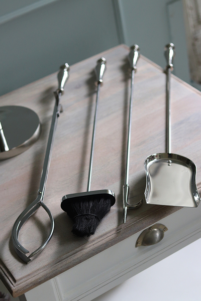 OD RĘKI Glamour Shining, zestaw kominkowy na stojaku, 4 elementy, wys.83cm