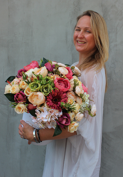 Beatrycze flowerbox, kompozycja kwiatowa, wys.43cm