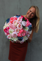 bukiet / Flowerbox / kompozycja Princessa 2 wys.32cm