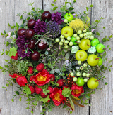 bardzo ładny wianek Tęczowa Jesień, śr.30cm