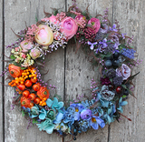 cudowna Letnia Tęcza, wianek na drzwi, śr.38cm