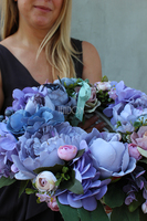 Caryca Katarzyna Fiolet, efektowny wianek na drzwi, śr.40cm 