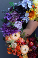 Jesienne Marzenie, radosny tęczowy wianek, śr.45cm 