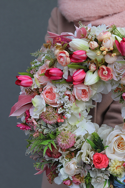 barwny wianek na drzwi Korello, śr.45cm 