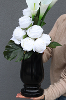 Bliskość, bukiet nagrobny z kallą i różami, wys.78cm