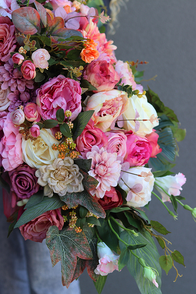 elegancka kompozycja nagrobna, Laos Della Black, wys.100x65x50cm