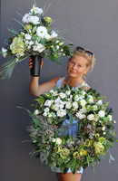 bogaty wieniec nagrobny, Zielona Przystań, śr.66cm