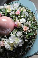 Easteria Allegra, wielkanocny stroik na talerzu z jajem, śr.33cm