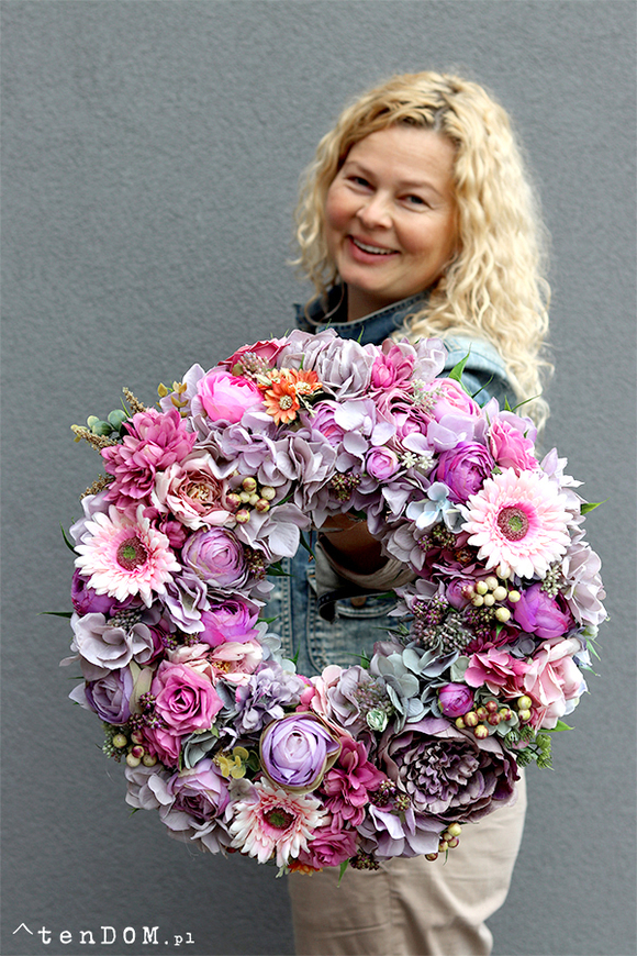 Bogactwo Natury Margerita, duży wianek na drzwi, śr.42cm 