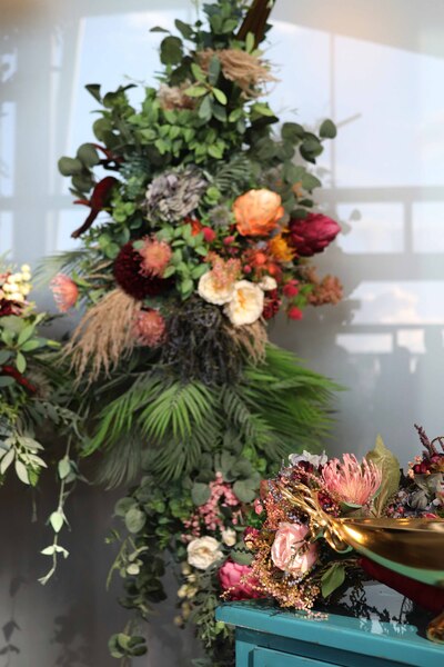 Jasmina, wypożyczenie dekoracji na ślub / wesele / rocznicę, komplet 16el.