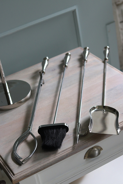 Glamour Shining, zestaw kominkowy na stojaku, 4 elementy, wys.83cm