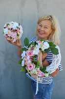 dekoracja kwiatowa Kula Abella, śr.14cm