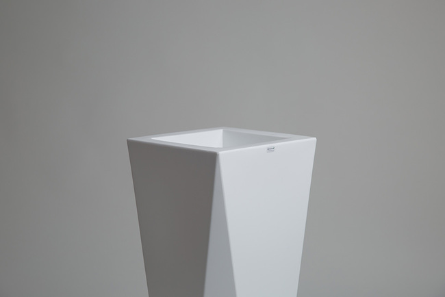 Rossa donica biel z wewnętrzną półką 45x90cm