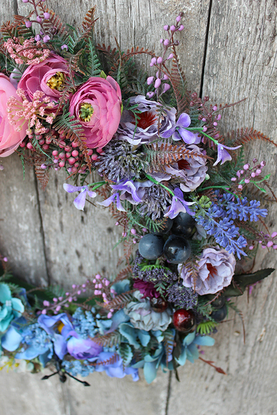 cudowna Letnia Tęcza, wianek na drzwi, śr.38cm