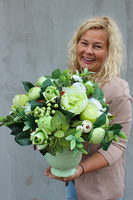 bukiet / kwiatowa kompozycja Zielona Łąka, wys.38cm