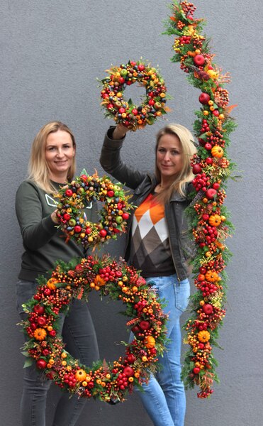 bardzo efektowny, ogromny wianek Extra Autumn, śr.60cm