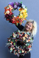 Jesienne Marzenie, radosny tęczowy wianek, śr.45cm 