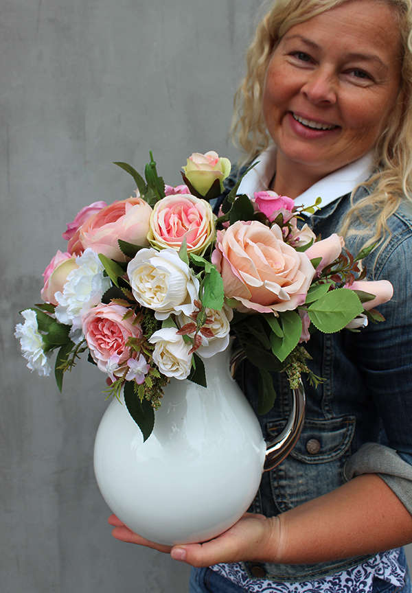 Bellina, dzban glamour z kwiatami, wys.38cm