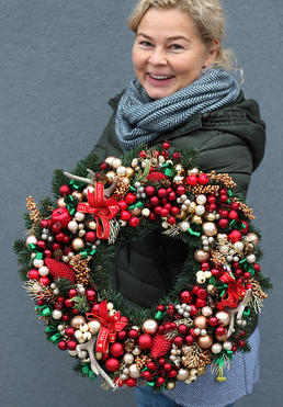 Choinkowa Słodycz, tradycyjny wianek świąteczny, śr.45cm 