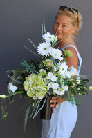 Zielona Przystań, bogaty bukiet nagrobny, śr.56cm