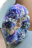 Blue Fellena, bogaty wianek z hortensji, śr.41cm 