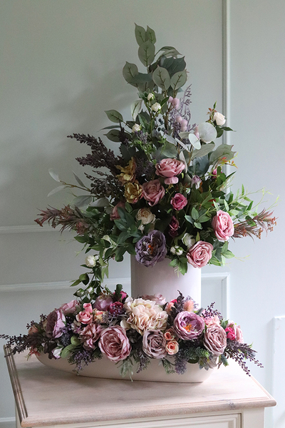 bardzo elegancki bukiet w wazonie, Fiolettina, wys.97cm 