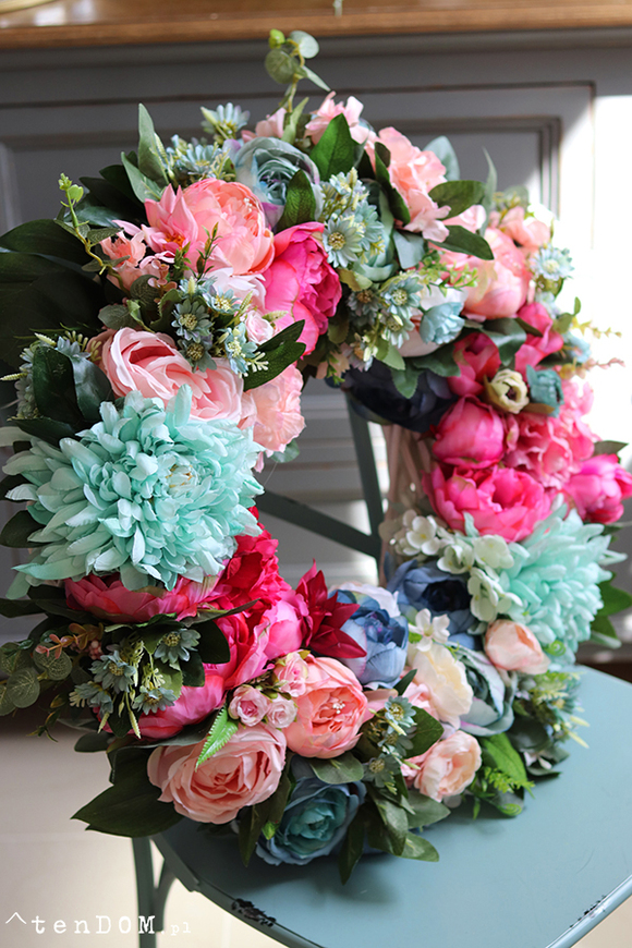 bardzo bogaty wianek na drzwi, Caryca Katarzyna New, śr.56cm