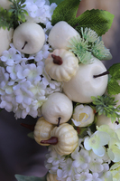 duży jesienny wianek, Biały Sad, śr.57cm 