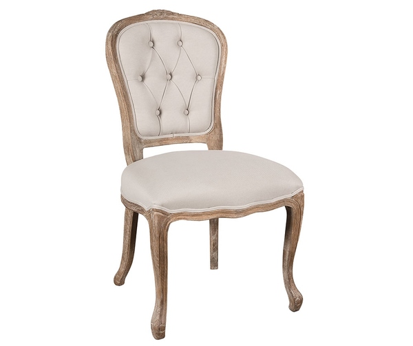 Classic, krzesło z bawełnianym obiciem, wym.53x60x97cm 
