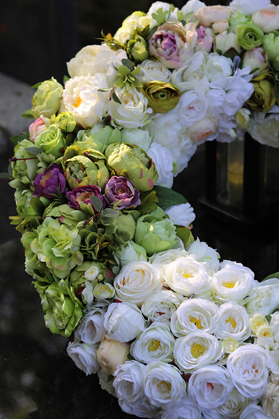 Caryca Katarzyna, wieniec pogrzebowy / wiązanka nagrobna, śr.78cm