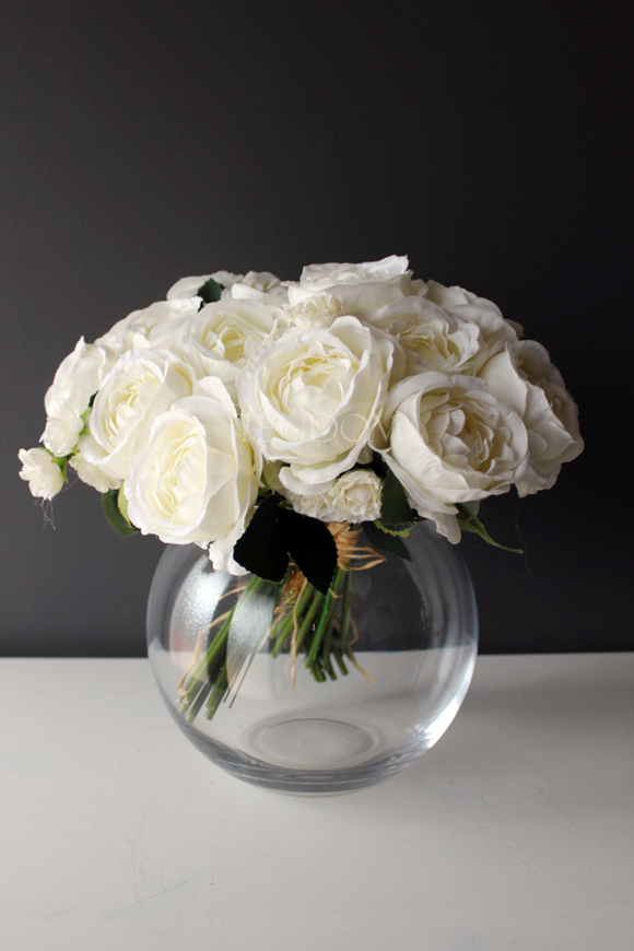 bukiet Białe Róże wys. ok. 25cm