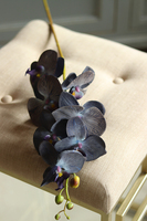 gałązka kwiatowa, sztuczny storczyk / orchidea Granat, 1 szt, dł.86cm