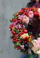 Wesoła Jesień, dekoracyjny wianek na drzwi, śr. 38cm