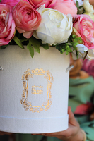 Bella New, kompozycja kwiatowa / bukiet flowerbox, wys.34cm