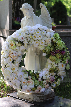 Caryca Katarzyna, wieniec pogrzebowy / wiązanka nagrobna, śr.78cm