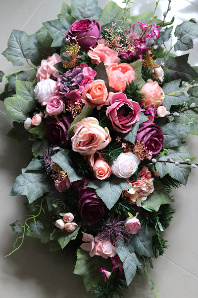 Gerrania, wysokiej jakości kompozycja nagrobna, dł.65cm 