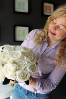 bukiet Białe Róże wys. ok. 25cm